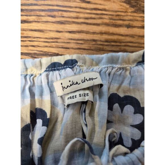innika choo blue daisy blouse free size - Picture 2 of 4